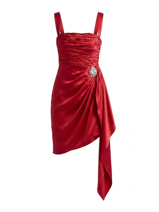 cinq a sept Dresses & Skirts - cinq a sept Tate Assymetrical Hem Silk Mini, Red Currant NWT